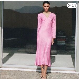 Zara pink long sleeve dress